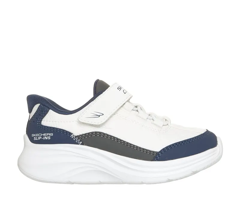 Skechers Slip-ins: Comfy Sprints – Cozy Fit Sneaker Wit/Marine | 404210N_WNV