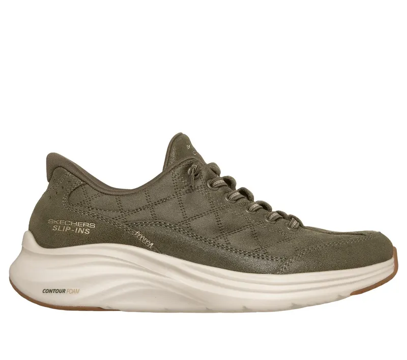 Skechers Slip-ins: Contour Foam – Cozy Fit Natural Ease Sneaker Olijf | 150507_OLV