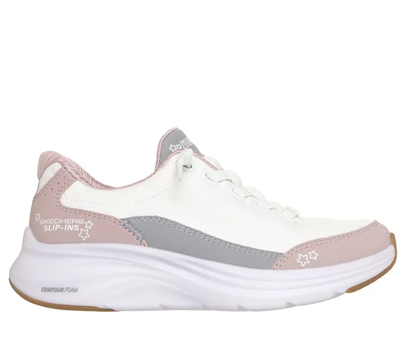 Skechers Slip-ins: Contour Foam – Cozy Fit Sneaker Wit/Lavendel | 303949L_WLV