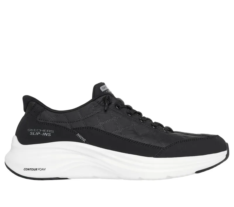 Skechers Slip-ins: Contour Foam – Cozy Fit Sneaker Zwart/Wit | 232619_BKW