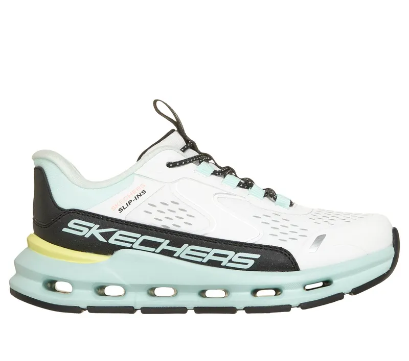 Skechers Slip-ins: Glide-Step – Vista Lane Sneaker Wit/Turkoois | 303654L_WBTQ
