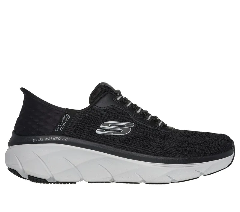 Skechers Slip-ins RF: D’Lux Walker 2.0 – Rezinate Sneaker Zwart/Grijs | 232446_BKGY