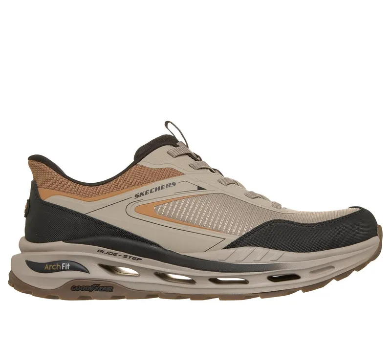 Skechers Slip-ins Relaxed Fit: Arch Fit Orvan Ultra – Talon Sneaker Taupe/Zwart | 211403_TPBK