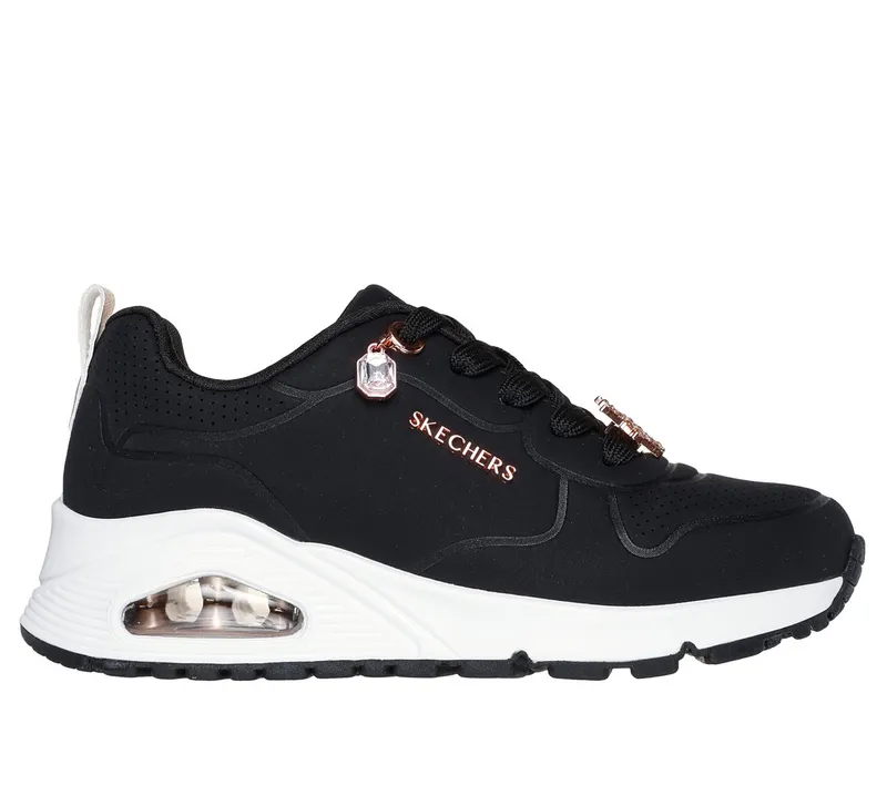 Skechers UNO Gen1 – Trendy Jewels Sneaker Zwart/Roos Goud | 310562L_BKRG