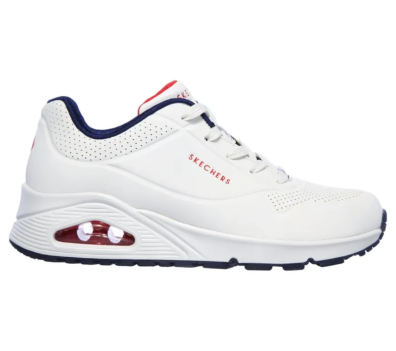 Skechers UNO – Stand on Air Sneaker Wit/Marine | 73690_WNVR
