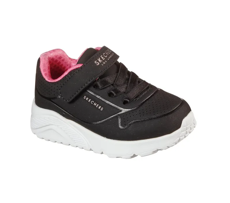 Skechers Uno Lite Sneaker Zwart/Roos Goud | 310451N_BKRG