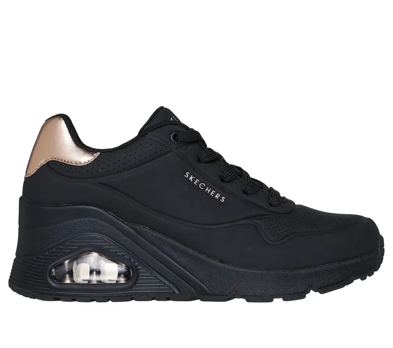 Skechers Uno Wedge – HI Steps Sneaker Zwart | 177520_BBK