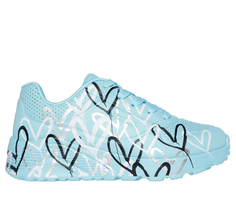 Skechers x JGoldcrown: UNO Lite – Metallic Love Sneaker Turkoois | 314067L_TQMT