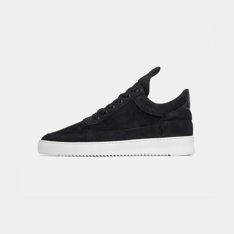 Filling Pieces Low Top Perforated Organic Black