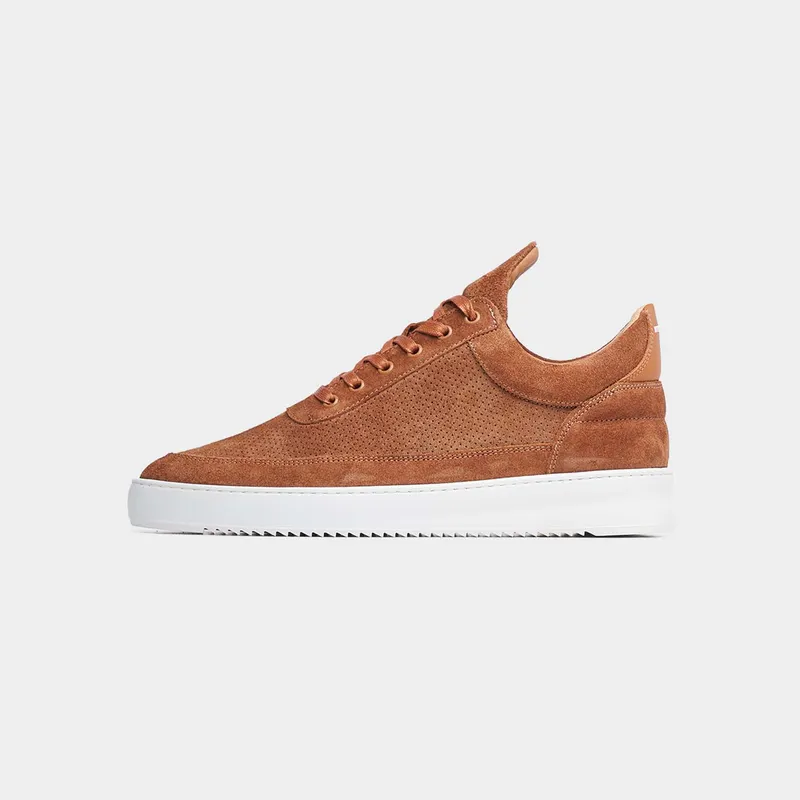 Filling Pieces Low Top Perforated Organic Brown