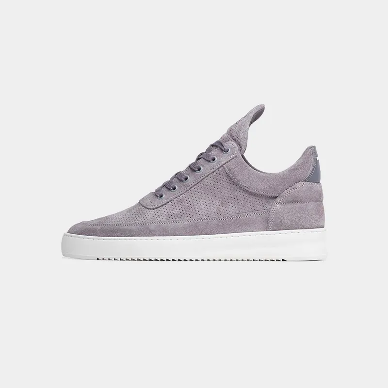Filling Pieces Low Top Perforated Organic Grey