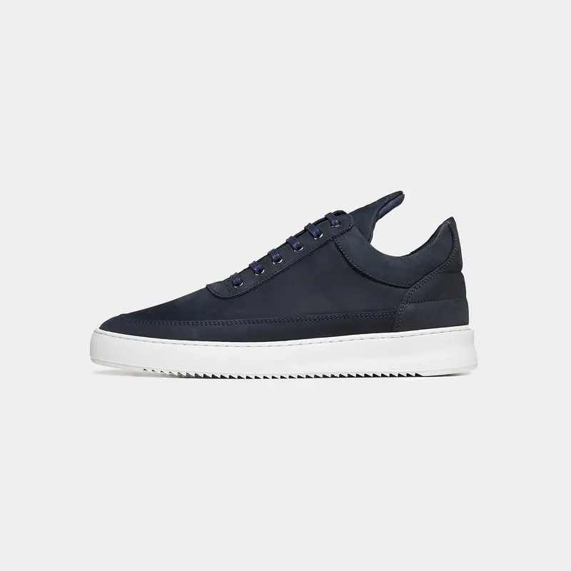 Filling Pieces Low Top Ripple Nubuck Deep Blue