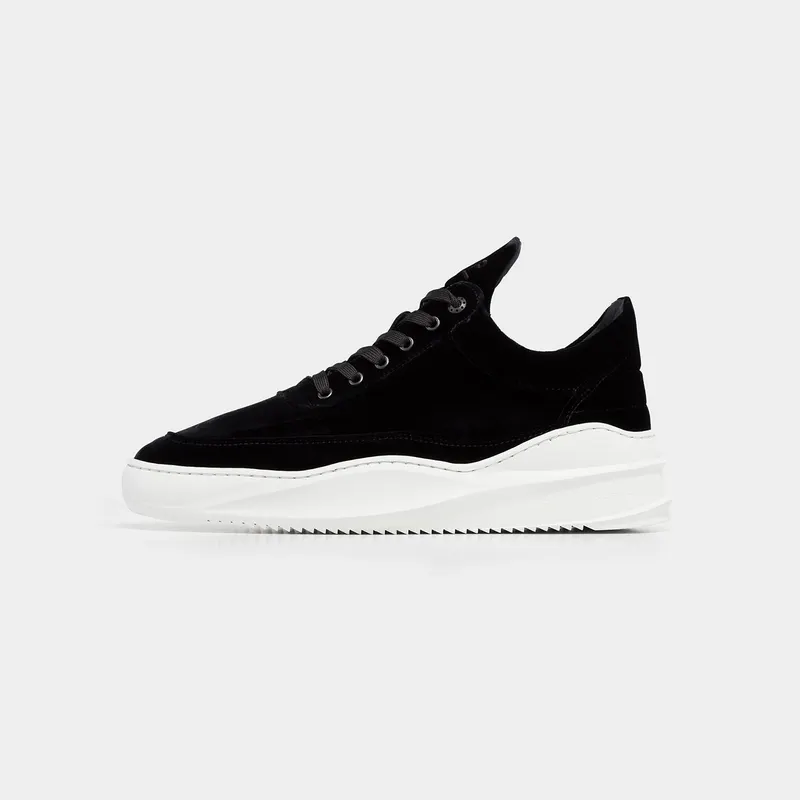 Filling Pieces Low Top Sky Matt Nubuck Black