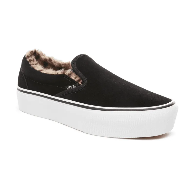 VANS Suède Classic Slip-on Platform Schoenen Zwart (VN0A3JEZUM6)