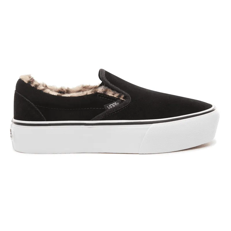 VANS Suède Classic Slip-on Platform Schoenen Zwart (VN0A3JEZUM6)