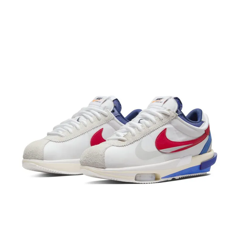 Nike x sacai Zoom Cortez Wit/Light Cream/University Red (DQ0581-100)