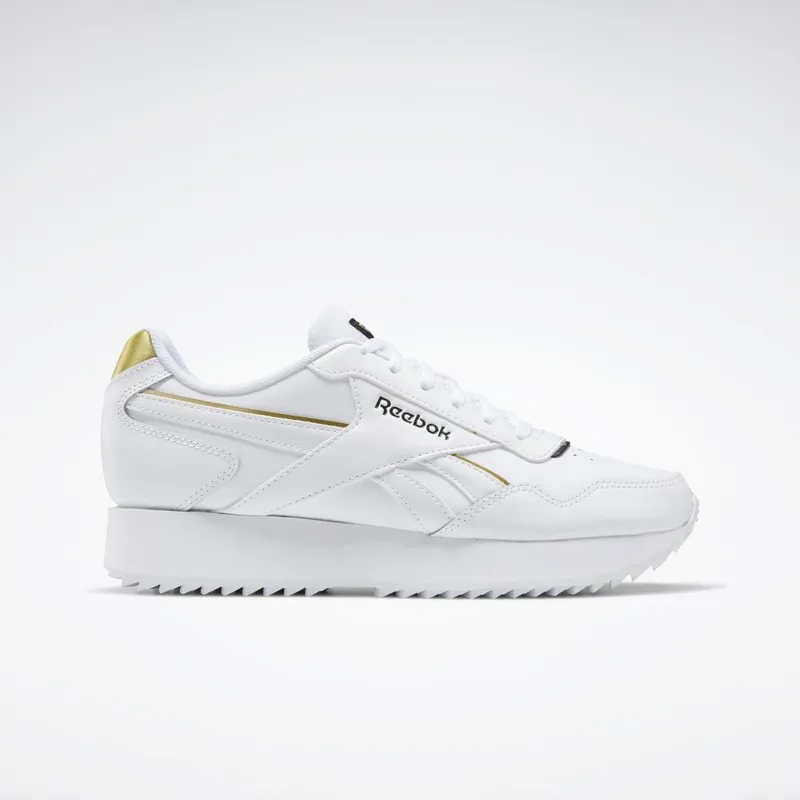 Reebok Royal Glide Ripple Double Schoenen White / Black / Gold Metallic