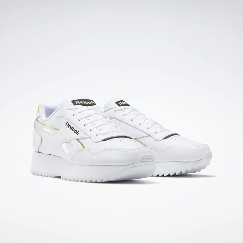 Reebok Royal Glide Ripple Double Schoenen White / Black / Gold Metallic