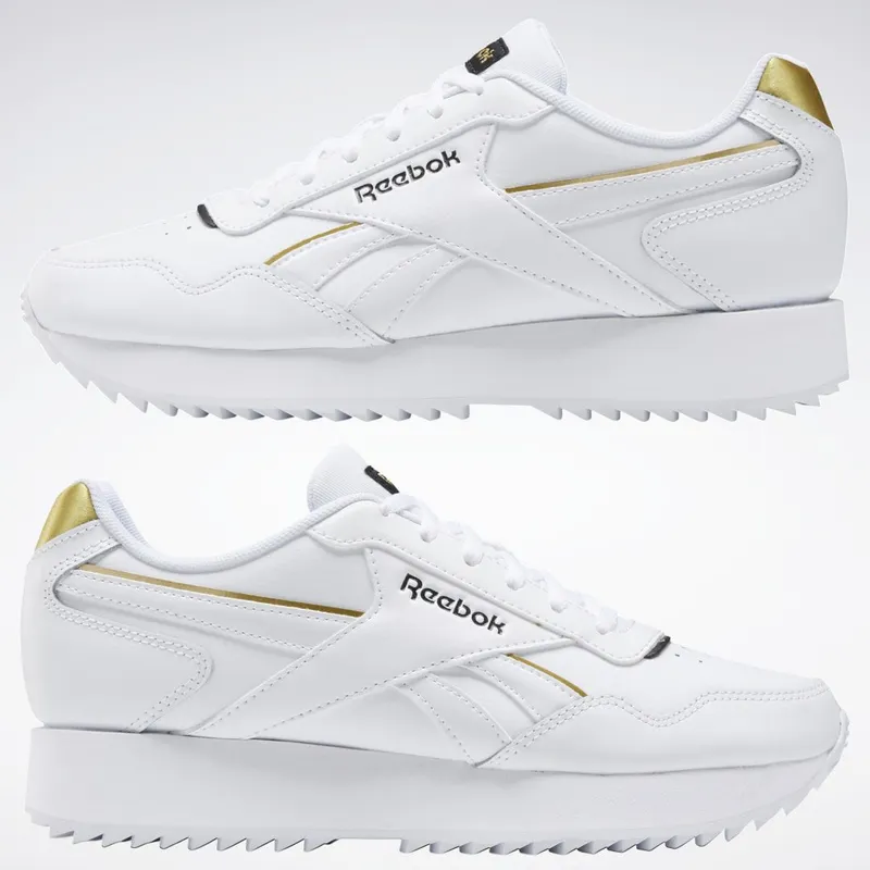 Reebok Royal Glide Ripple Double Schoenen White / Black / Gold Metallic