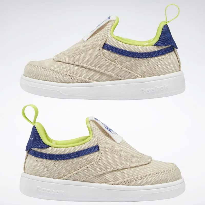 Reebok Club C Slip-On IV Schoenen Stucco / Classic Cobalt / Acid Yellow