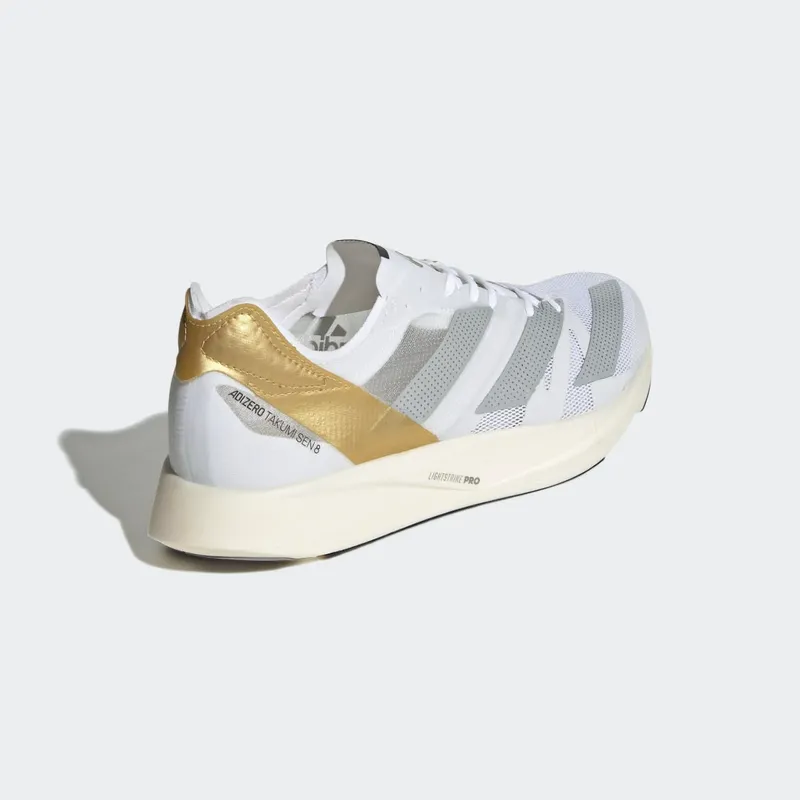 adidas Adizero Takumi Sen 8 TME Cloud White / Grey Two / Gold Metallic (GW1380)