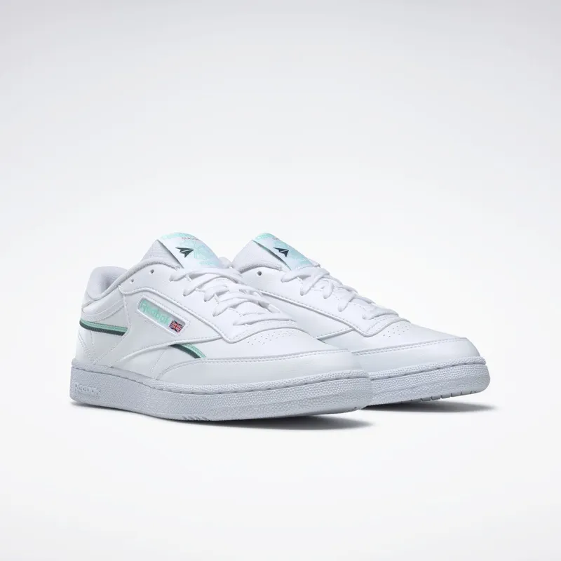 Reebok Club C 85 Vegan Schoenen Cloud White / Hint Mint / Midnight Pine