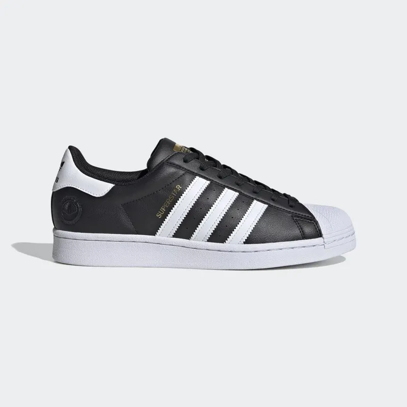 adidas Superstar Vegan Core Black / Cloud White / Gold Metallic (FW2296)