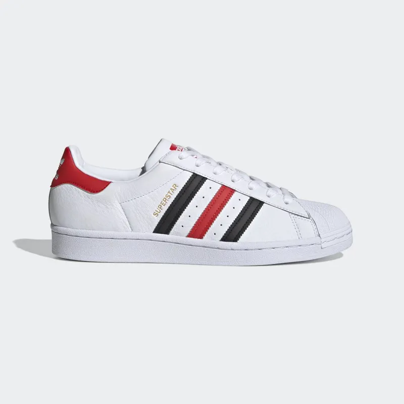 adidas SUPERSTAR Cloud White / Red / Gold Metallic (FX4356)