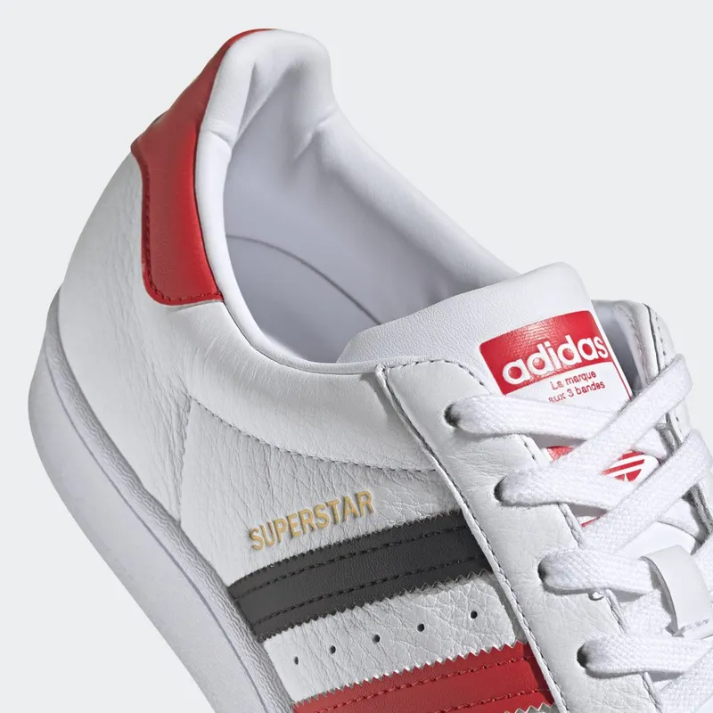 adidas SUPERSTAR Cloud White / Red / Gold Metallic (FX4356)