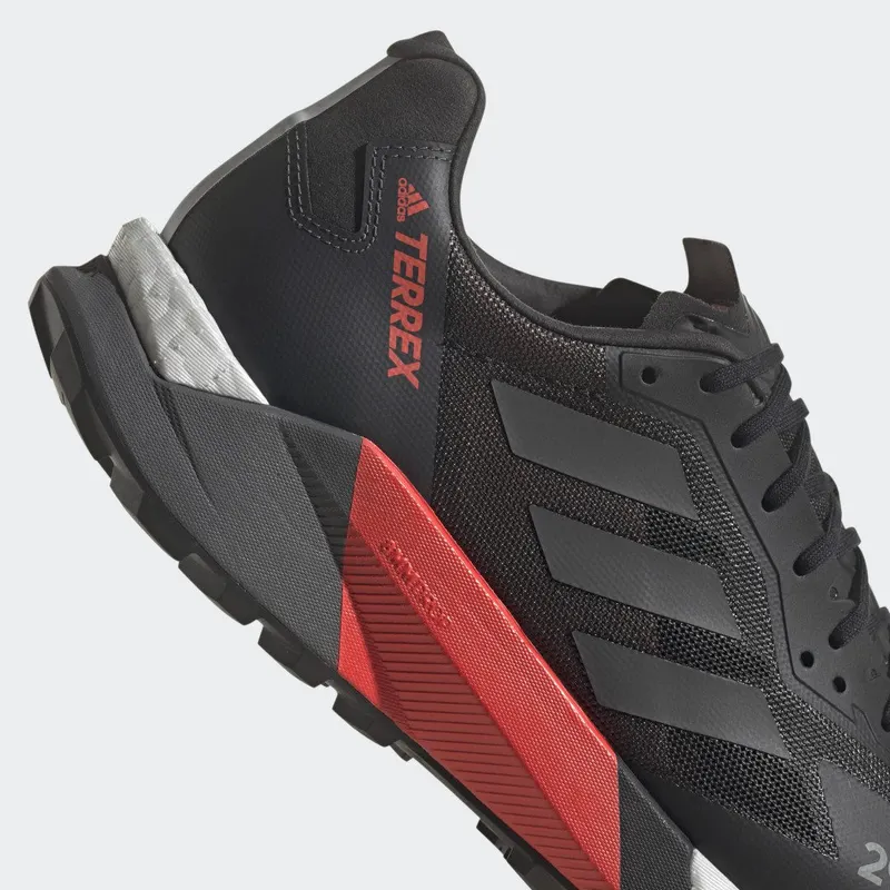 adidas Terrex Agravic Ultra Trail Running Core Black / Grey Five / Solar Red (FY7628)