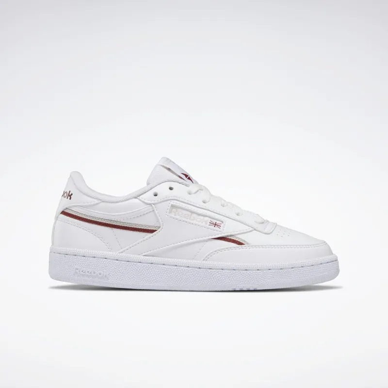 Reebok Club C 85 Vegan Schoenen Cloud White / Stucco / Red Ember