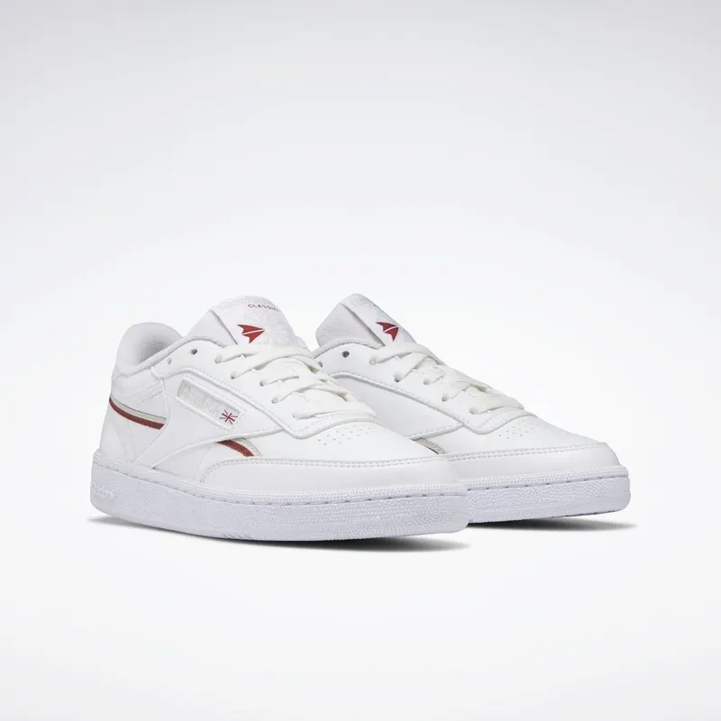 Reebok Club C 85 Vegan Schoenen Cloud White / Stucco / Red Ember