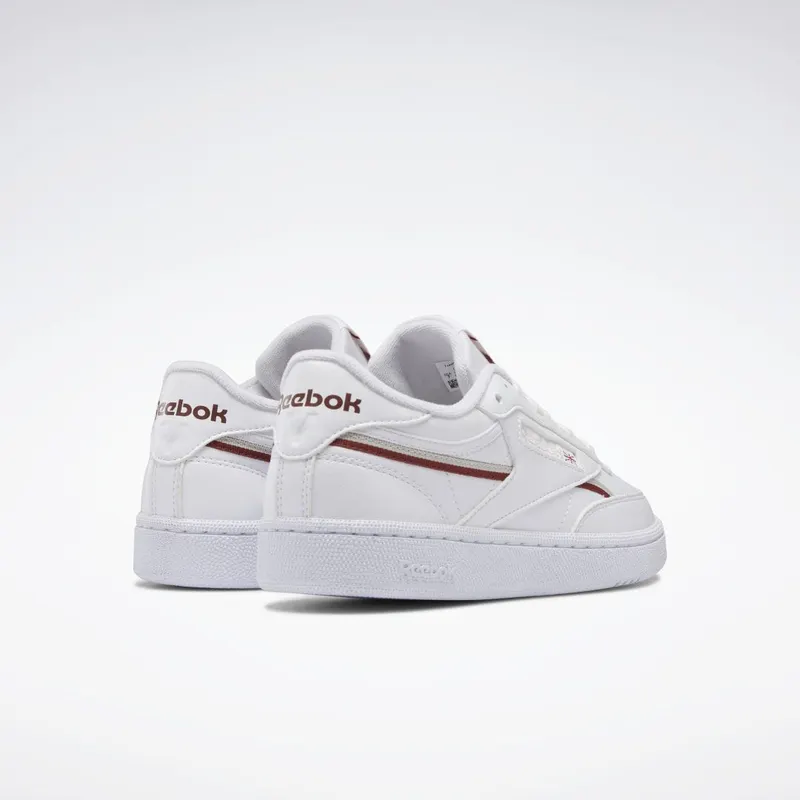 Reebok Club C 85 Vegan Schoenen Cloud White / Stucco / Red Ember