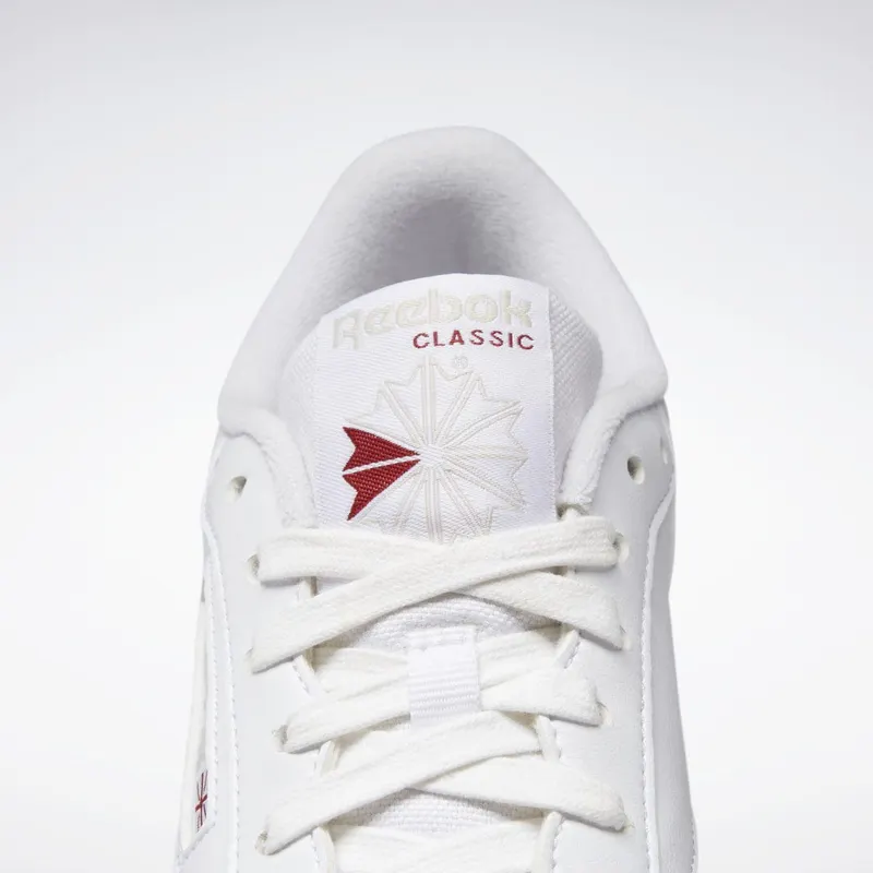 Reebok Club C 85 Vegan Schoenen Cloud White / Stucco / Red Ember