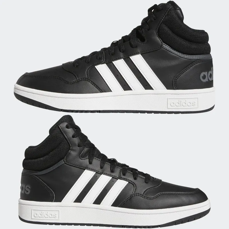 adidas Hoops 3.0 Mid Classic Vintage Core Black / Cloud White / Grey Six (GW3020)