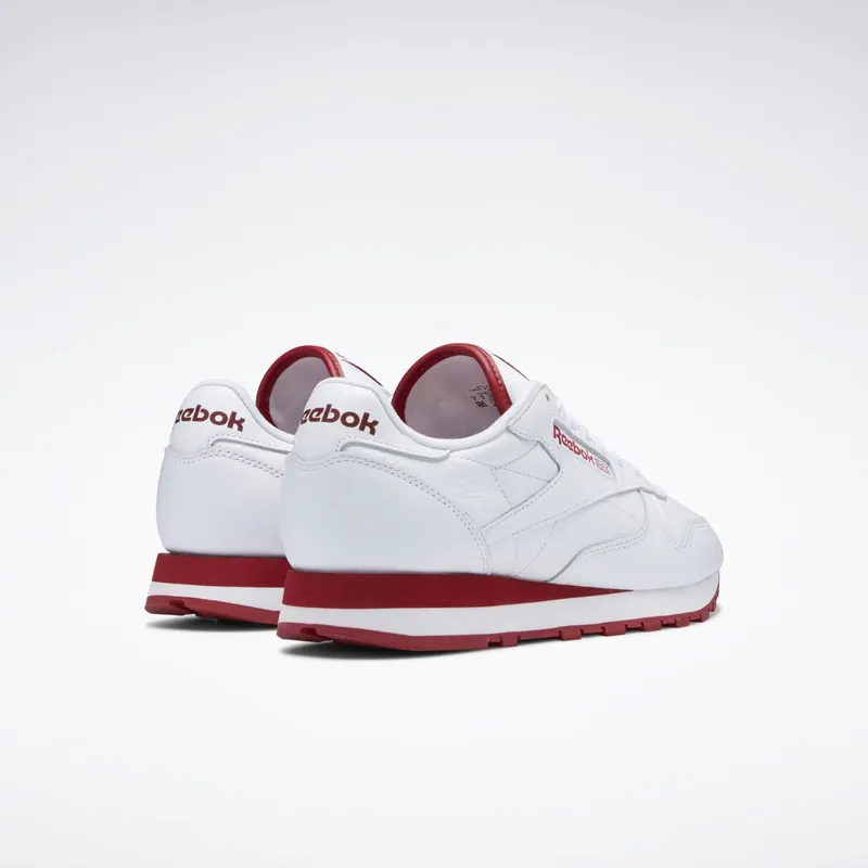Reebok Classic Leather Schoenen Cloud White / Flash Red / Cloud White