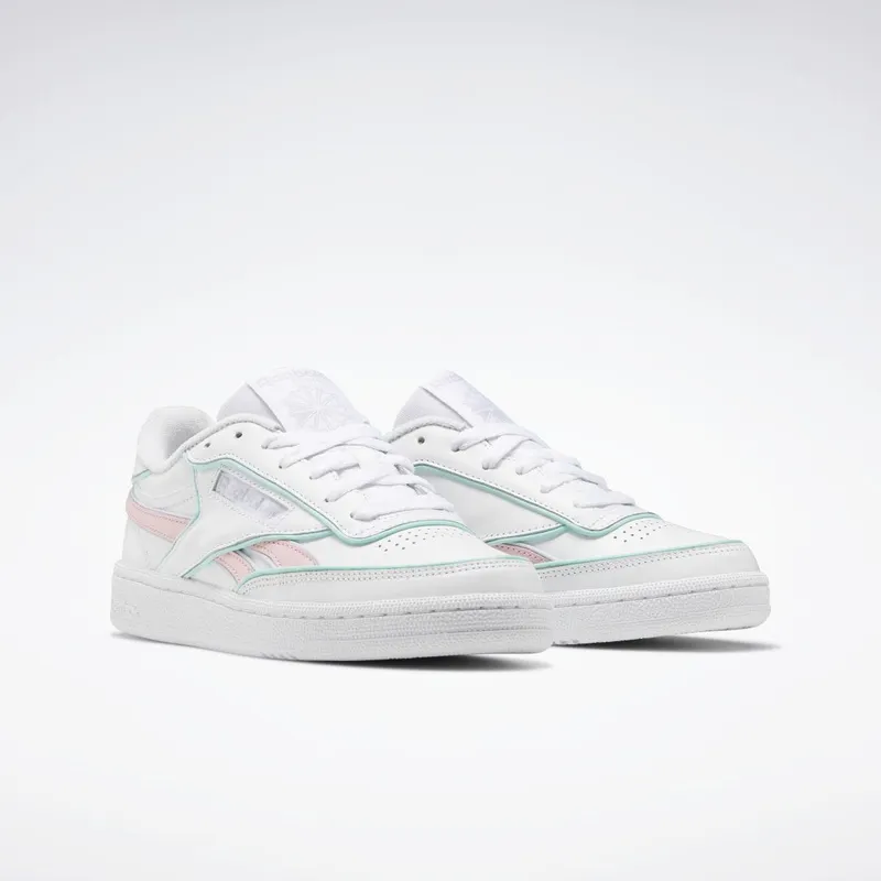 Reebok Club C Revenge Schoenen Cloud White / Pink Glow / Pixel Mint