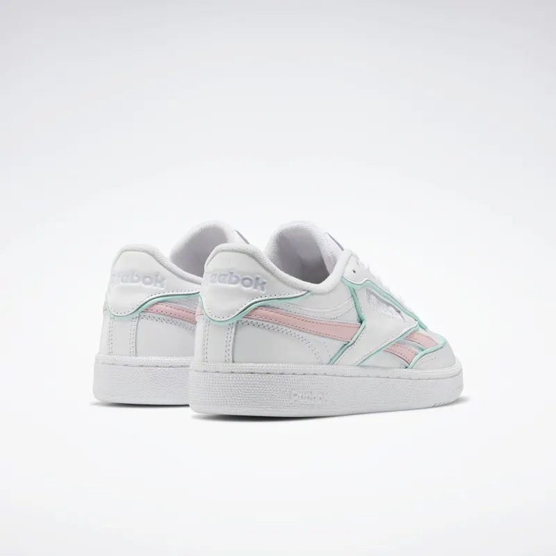 Reebok Club C Revenge Schoenen Cloud White / Pink Glow / Pixel Mint