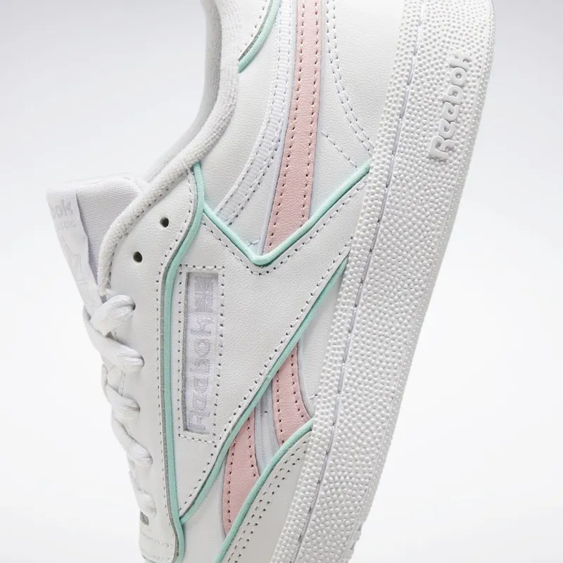 Reebok Club C Revenge Schoenen Cloud White / Pink Glow / Pixel Mint
