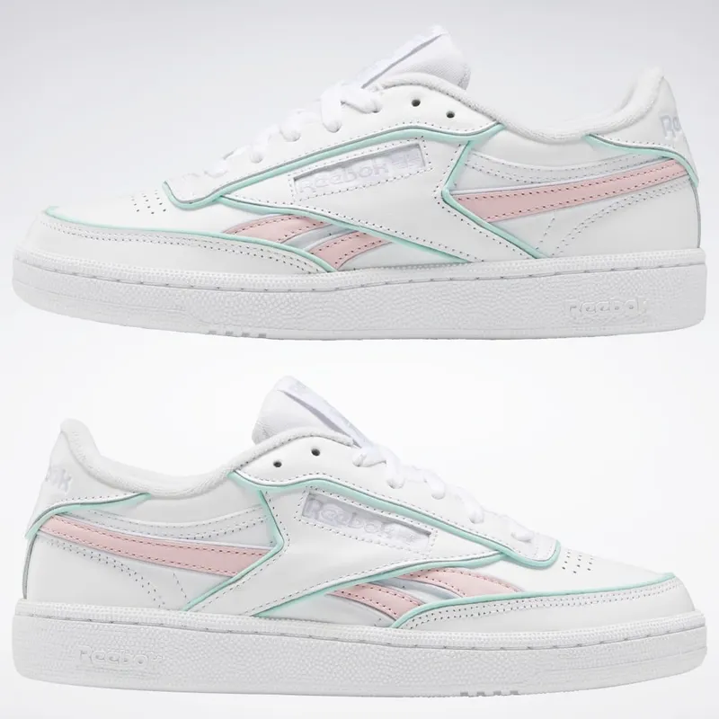 Reebok Club C Revenge Schoenen Cloud White / Pink Glow / Pixel Mint