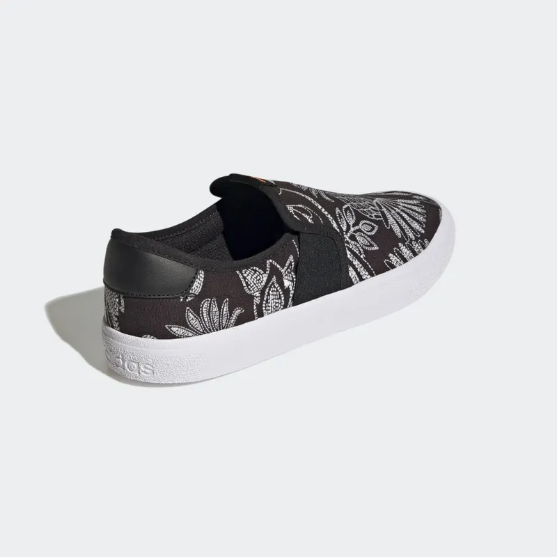 adidas Vulc Raid3r Lifestyle Skateboarding Slip-On Canvas Graphic Print Core Black / Signal Orange / Cloud White (GW4107)