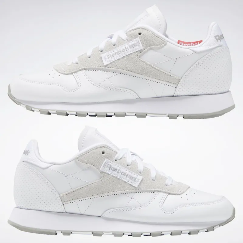 Reebok Classic Leather Schoenen Cloud White / Mgh Solid Grey / Rhodonite