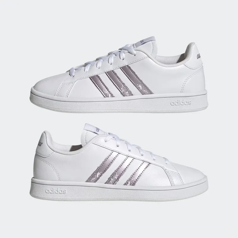 adidas Grand Court Base Beyond Cloud White / Matt Purple Met. / Matt Purple Met. (GW9247)