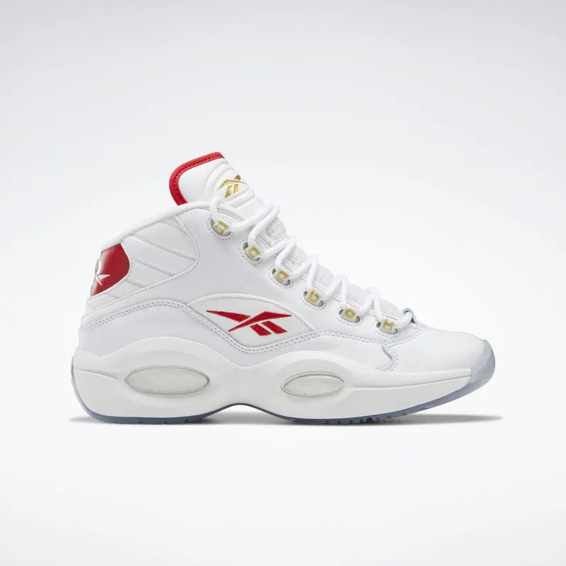 Reebok Question Mid Schoenen Cloud White / Cloud White / Vector Red