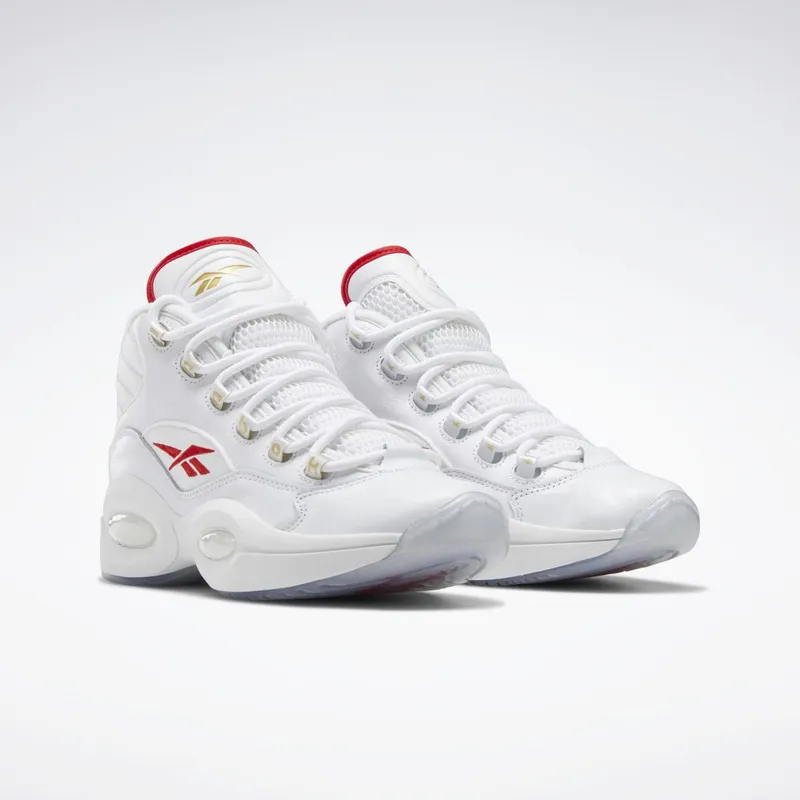 Reebok Question Mid Schoenen Cloud White / Cloud White / Vector Red