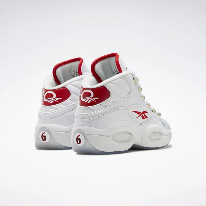 Reebok Question Mid Schoenen Cloud White / Cloud White / Vector Red
