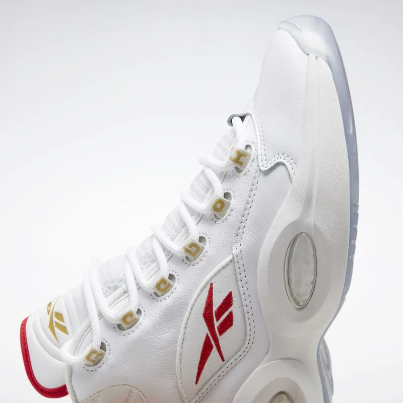 Reebok Question Mid Schoenen Cloud White / Cloud White / Vector Red