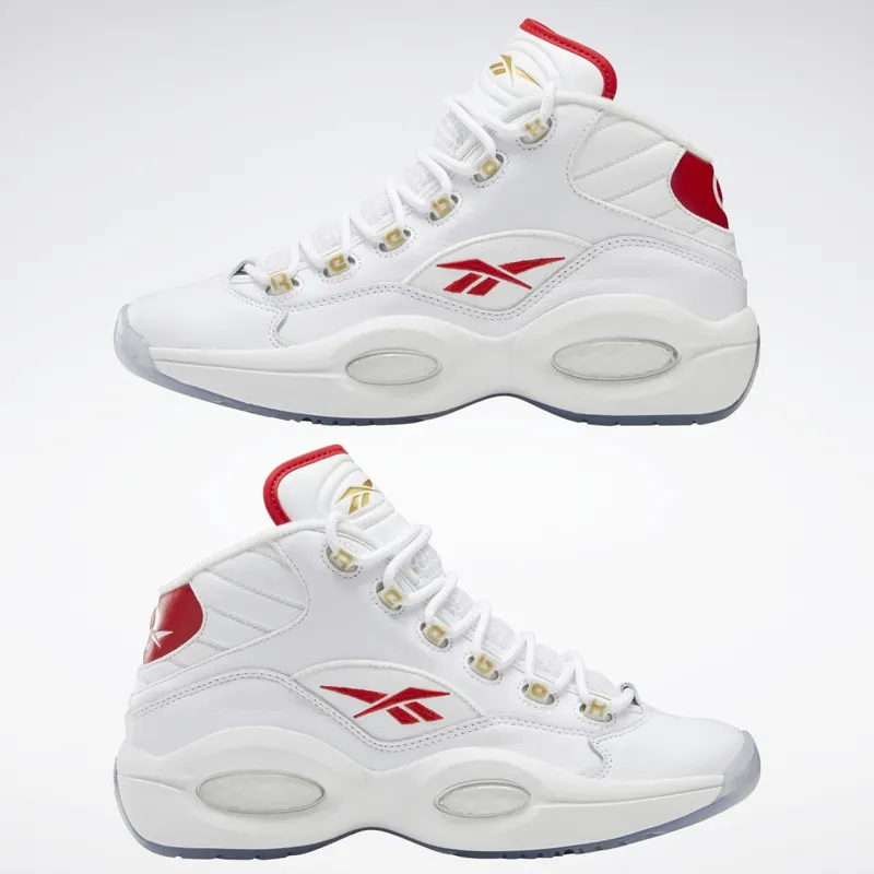 Reebok Question Mid Schoenen Cloud White / Cloud White / Vector Red