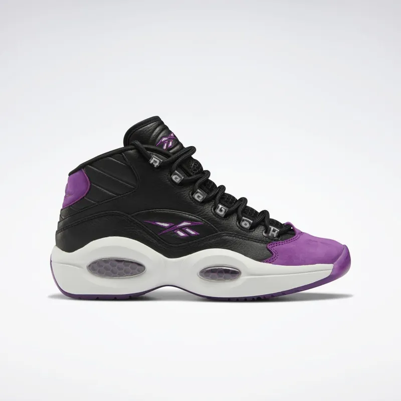 Reebok Question Mid Schoenen Core Black / Aubergine / Pure Grey 1