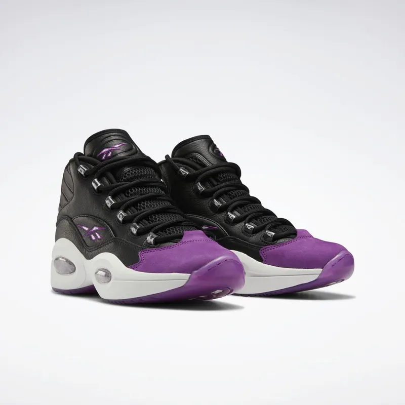 Reebok Question Mid Schoenen Core Black / Aubergine / Pure Grey 1